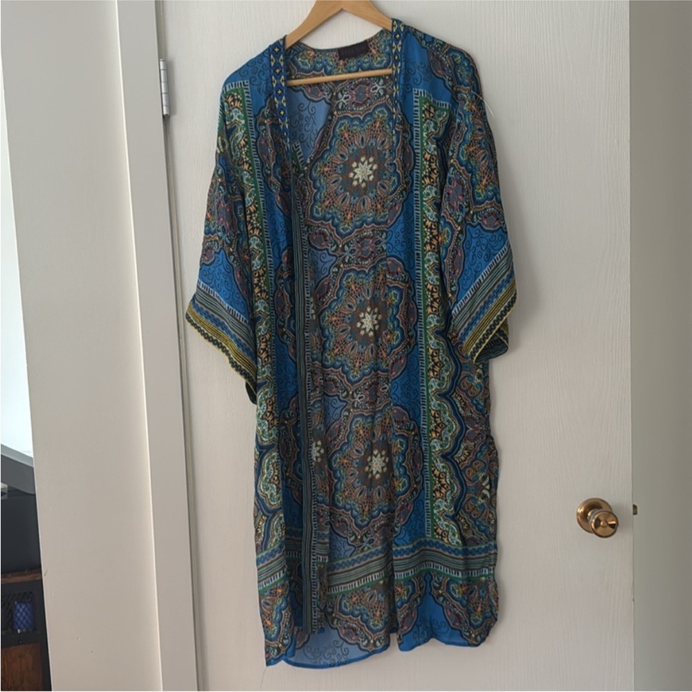 Hale Bob Bohemian Blue and Green Kimono